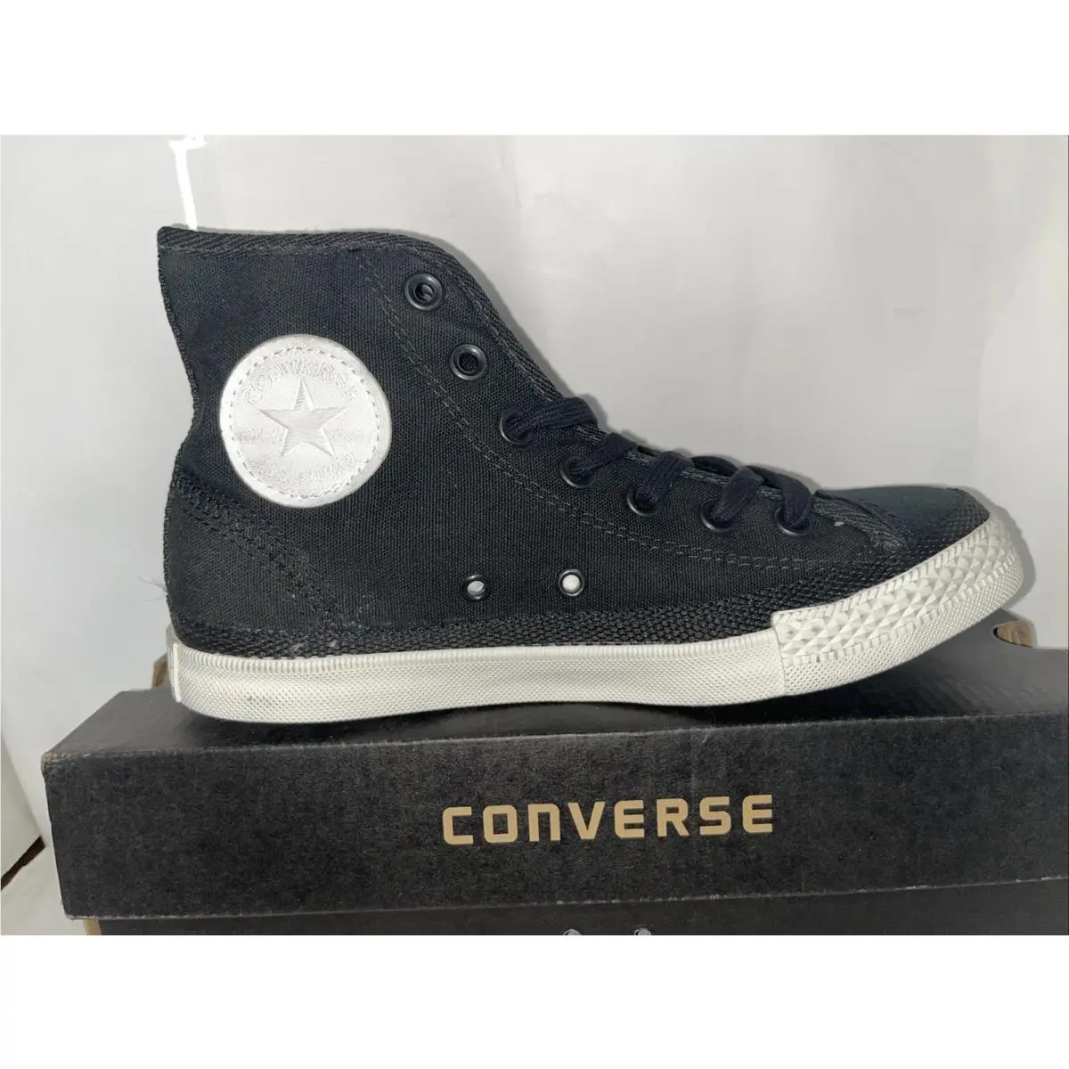 Converse Chuck Taylor AS Hi 129910C Size 9 Men`s Black White 2010 Rare Vintage