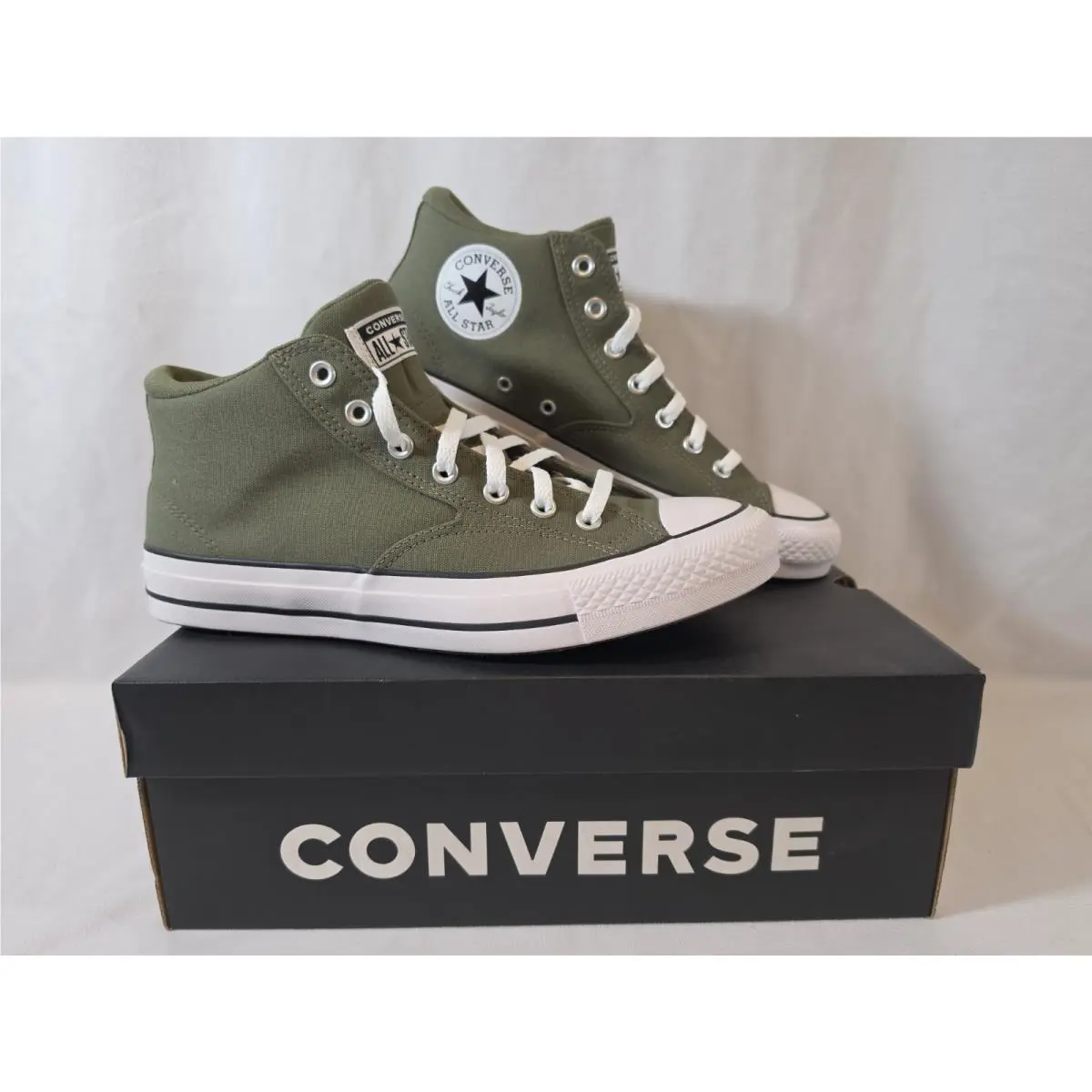 Converse Ctas Malden Street Mid Top Size 10.5 Olive Green Utility A11707F