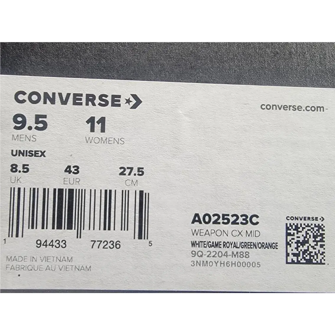 Converse shoes - Converse Weapon CX Mid - Weapon Mid - A02523c - White 5