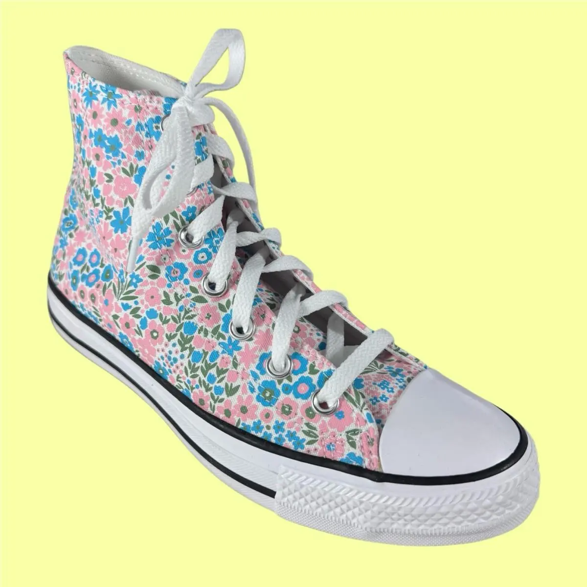 Converse shoes - Flowers - Flowers - Pink & Blue 0