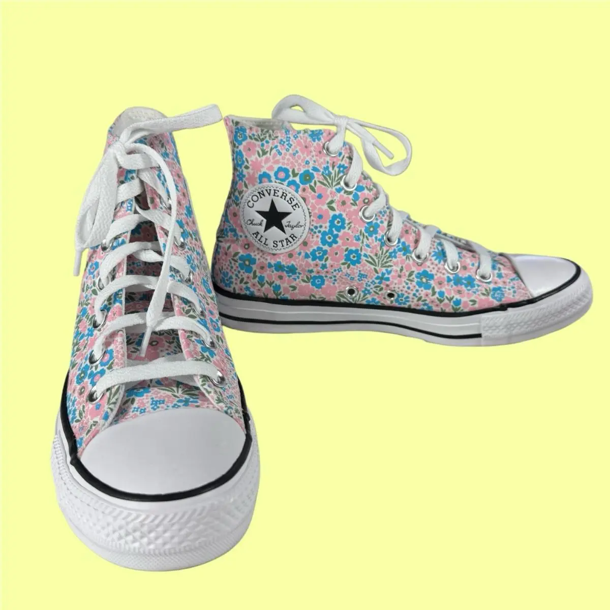Converse shoes - Flowers - Flowers - Pink & Blue 5