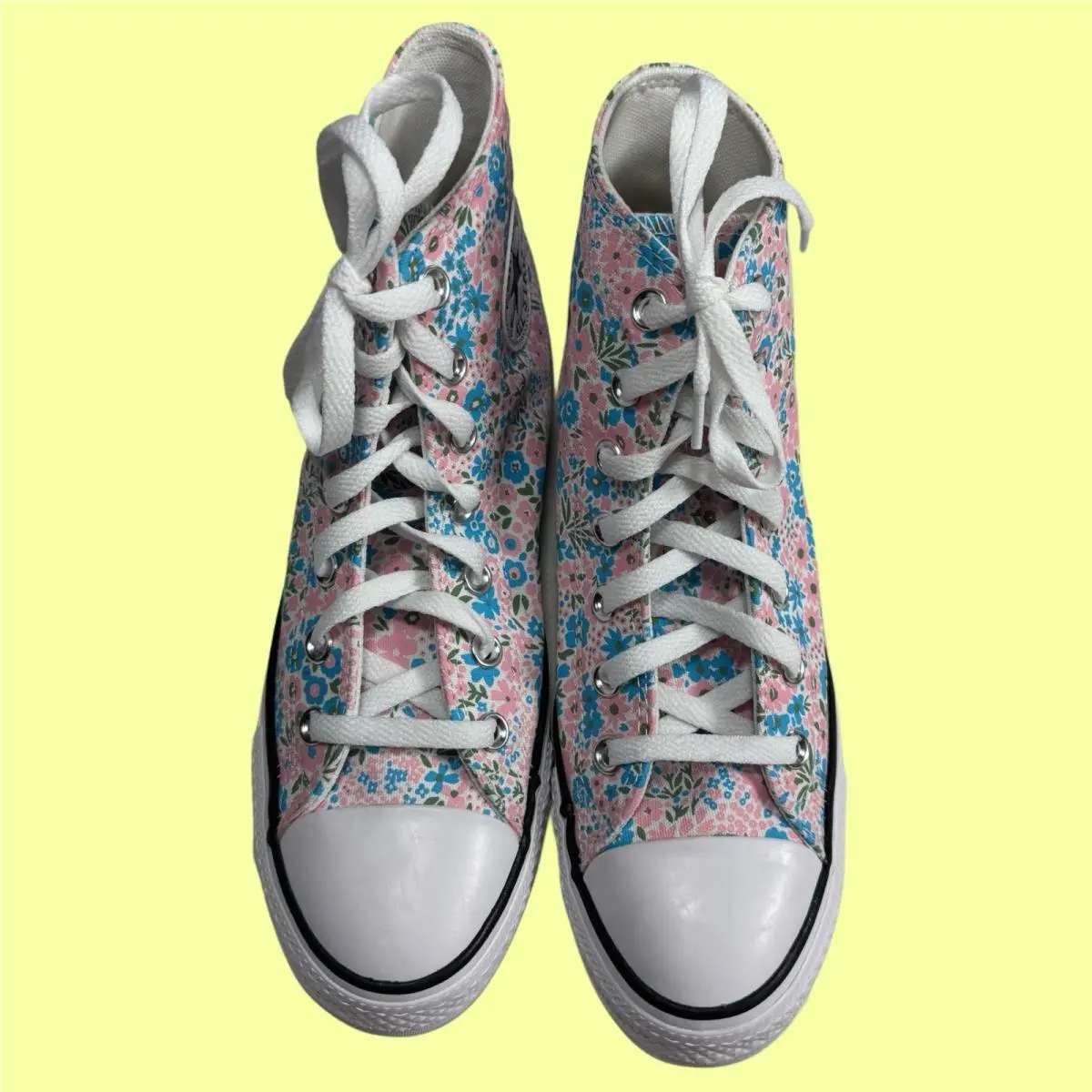 Converse shoes - Flowers - Flowers - Pink & Blue 7