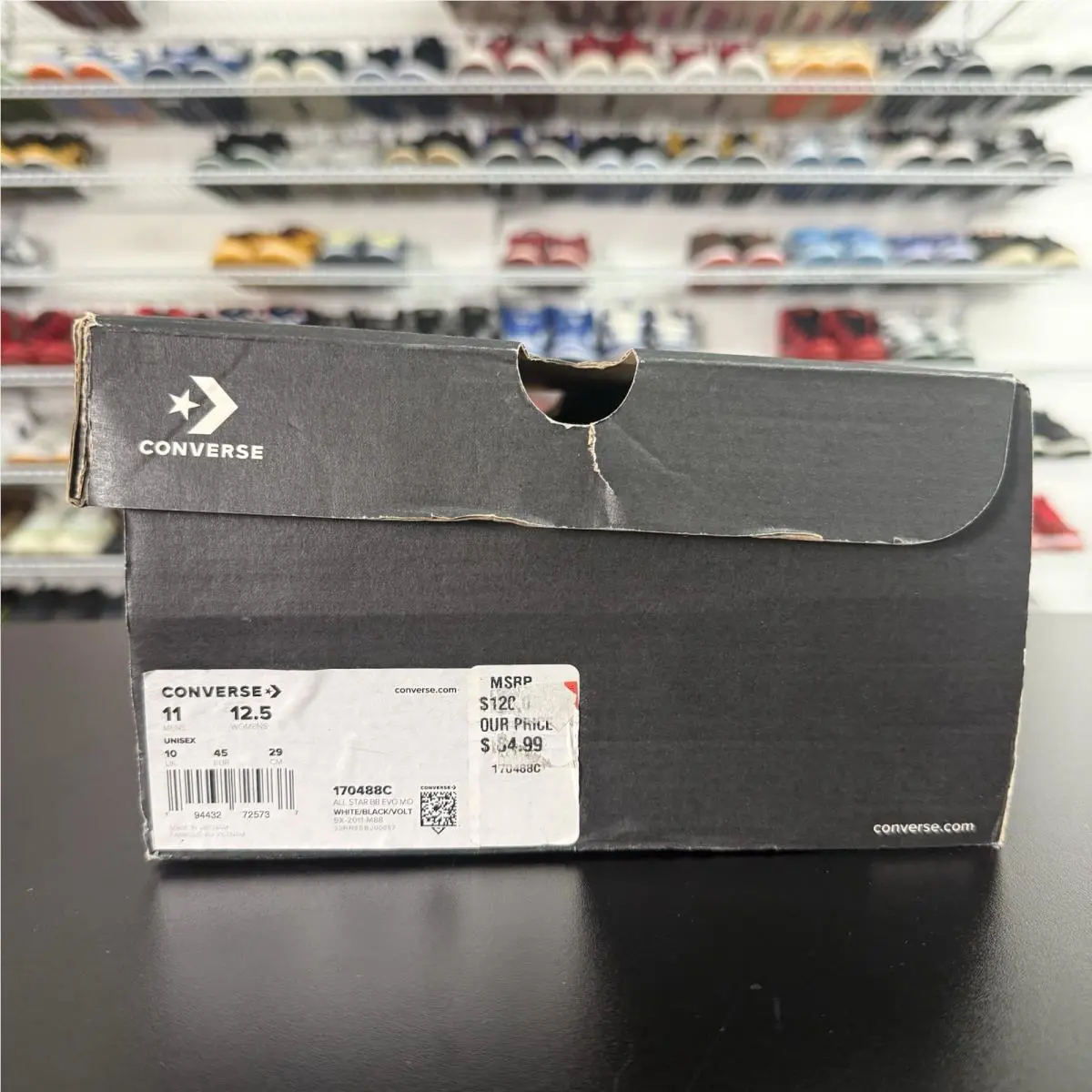 Converse shoes - Converse All Star BB Evo - 170488C - White / Black / Volt (UPC: 194432725768) 5