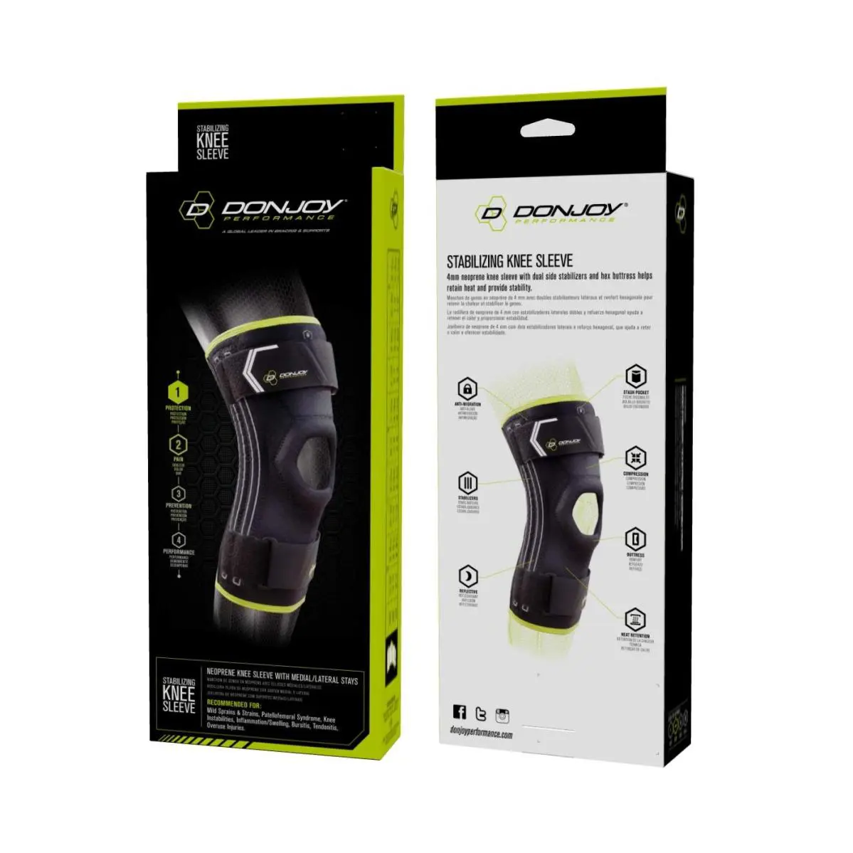 DonJoy  - Donjoy Performance Stabilizing Knee Sleeve - Dp171Ks04-Sgr (UPC: 190446241348) 5