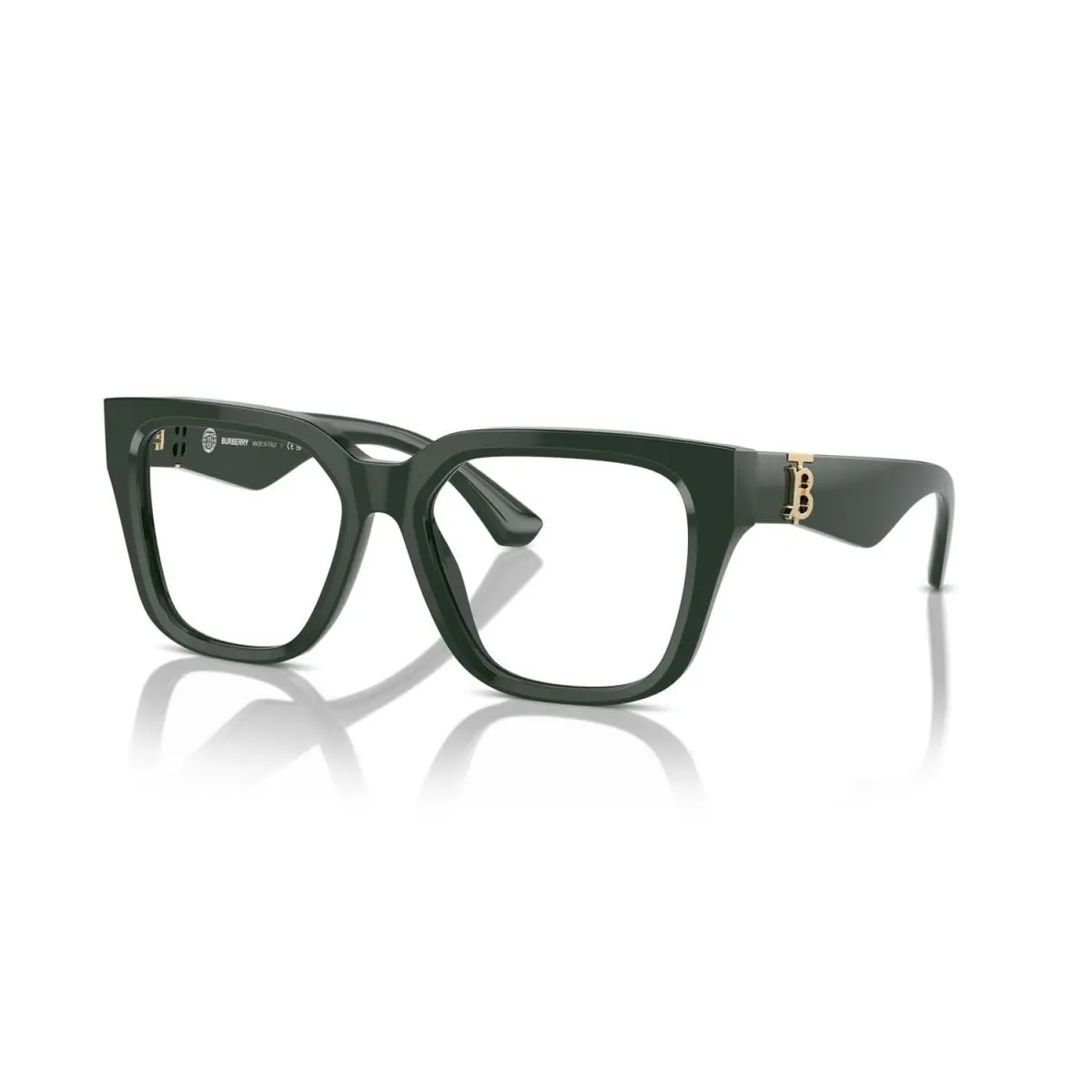 BE2403 4038 Square Eyeglasses 53mm Green / Demo Lens by Burberry