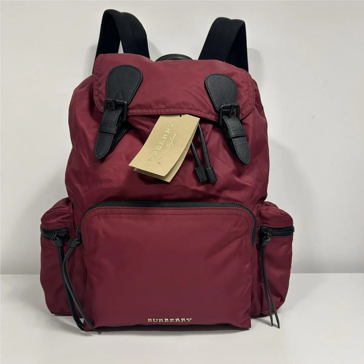 Burberry Prorsum The Rucksack Nylon Backpack Burgundy Red