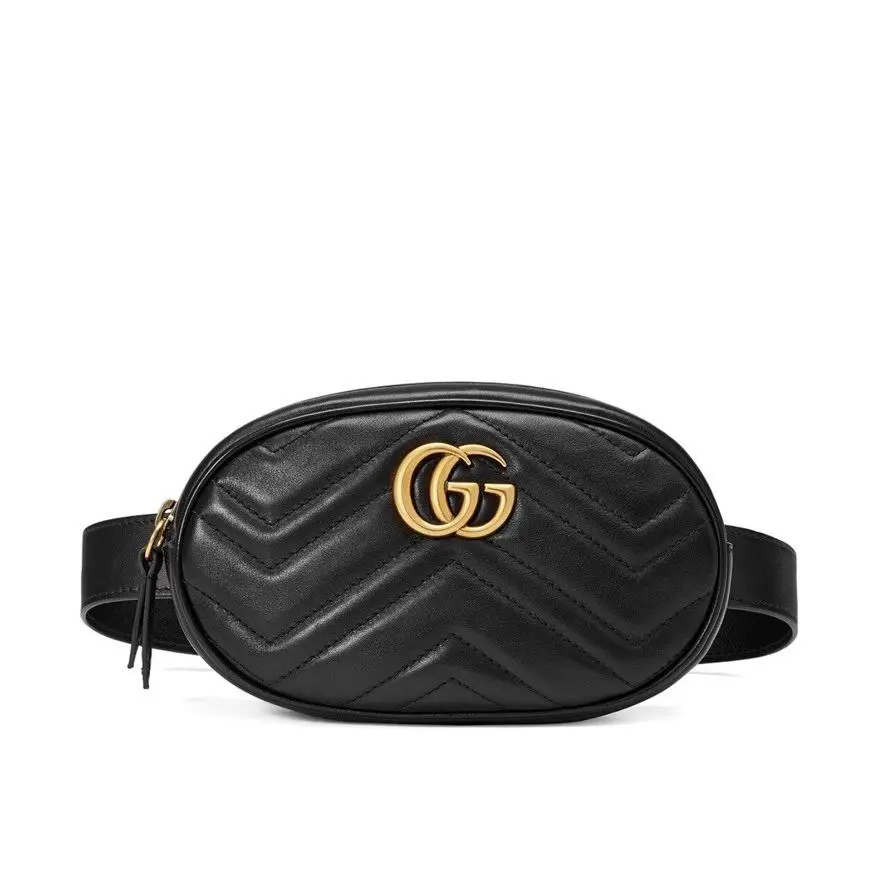 Gucci Belt Bag One Size 85 Black Leather