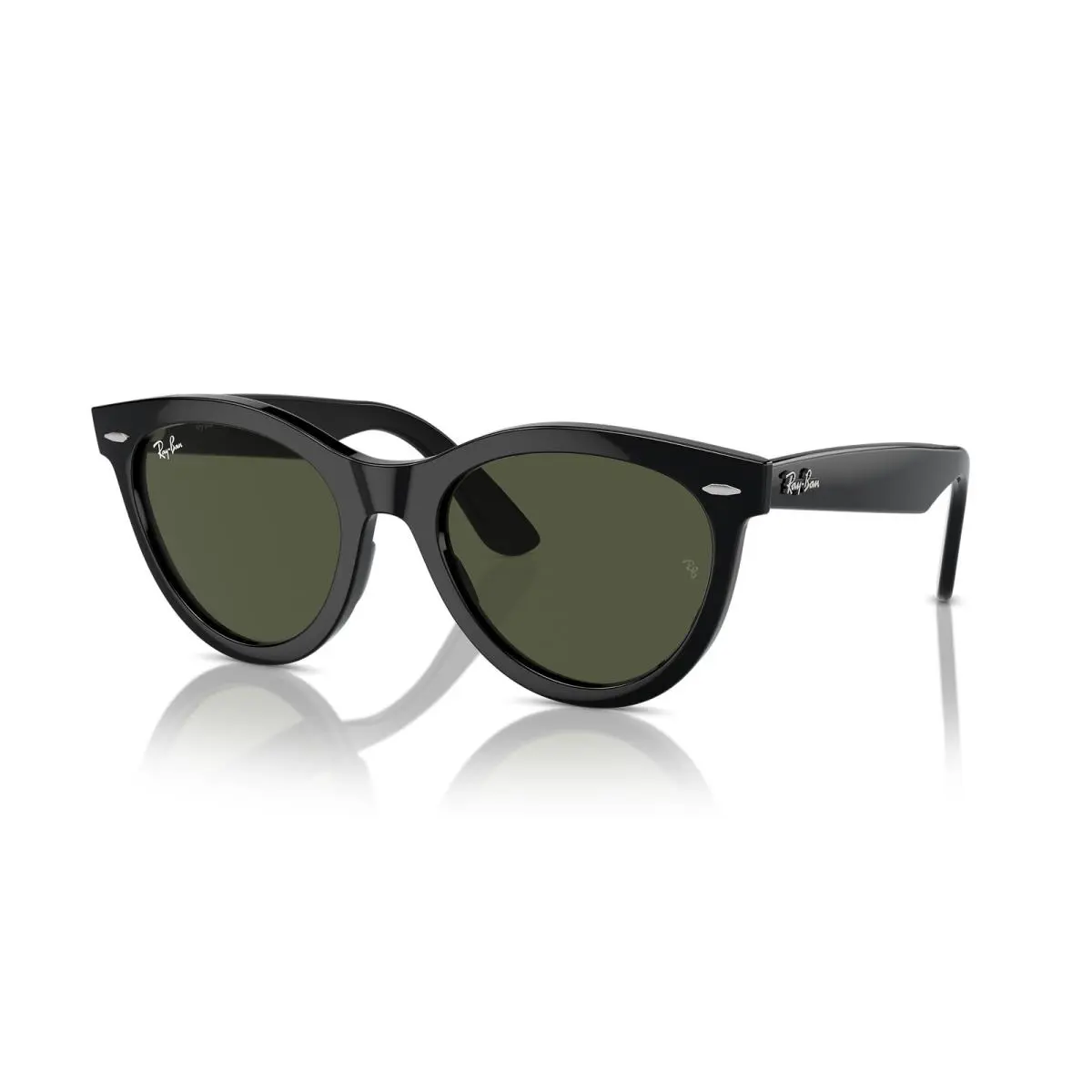 Ray-ban Wayfarer Way Polished Black/green 54 mm Sunglasses RB2241 901/31 54-21 - Frame: Polished Black, Lens: Green