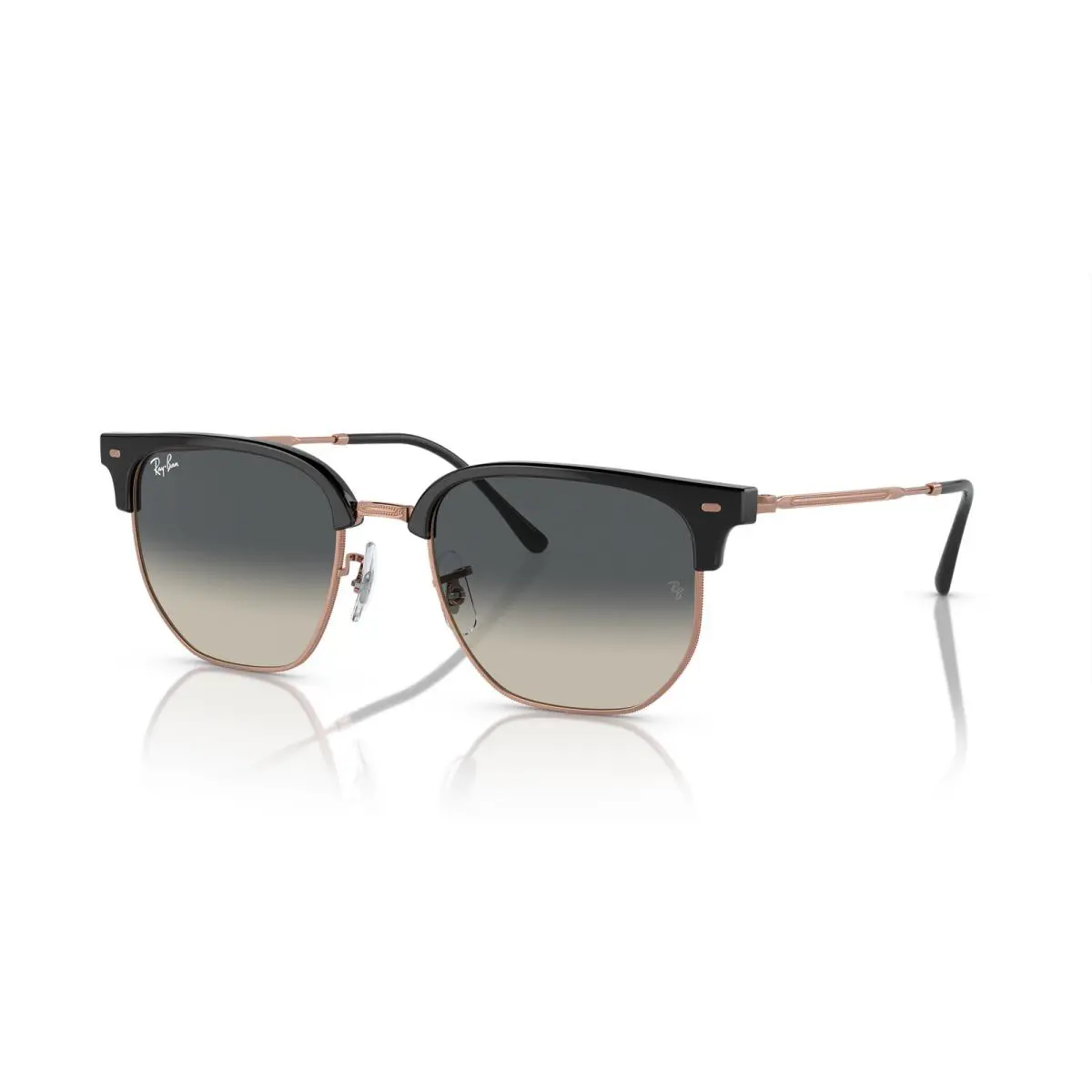Ray-ban New Clubmaster Clubmaster Dark Grey On Rose Gold/grey Gradient 53 mm Sunglasses