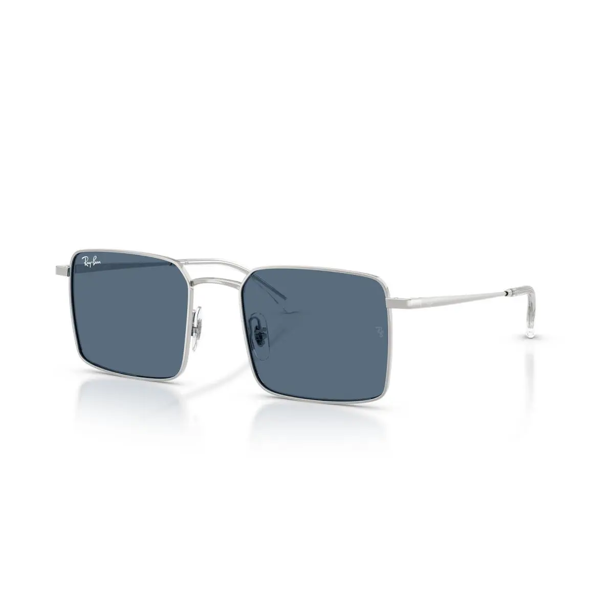 Ray-ban Idan Bio-based Silver/dark Blue 53 mm Sunglasses RB3782 003/80 53-20