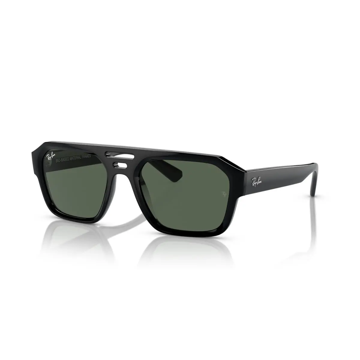 Ray-ban Corrigan Bio-based Black/dark Green 54 mm Sunglasses RB4397 667771 54-20 by Ray-Ban