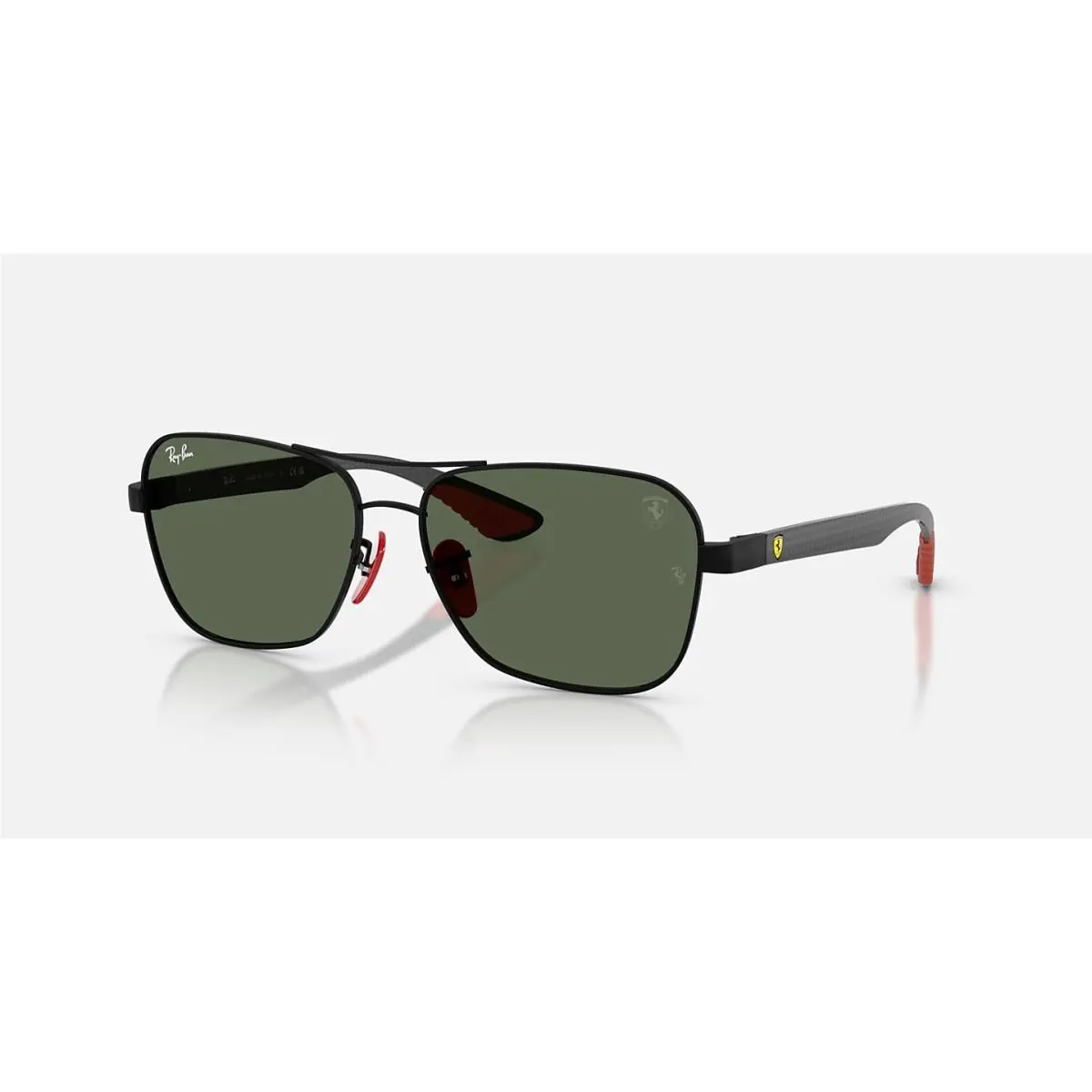 Ray-ban RB8336M Scuderia Ferrari Matte Black/dark Green 58 mm Sunglasses