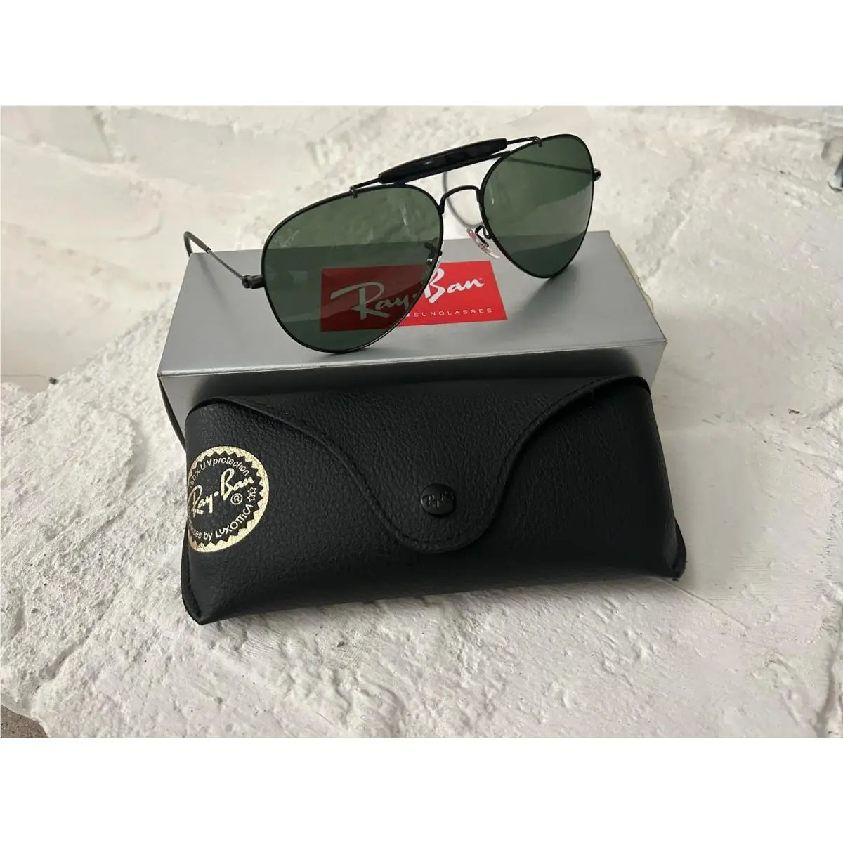 Ray-ban Outdoorsman RB3030 L9500 Vintage Black Frame with G-15 Green Lens 58MM