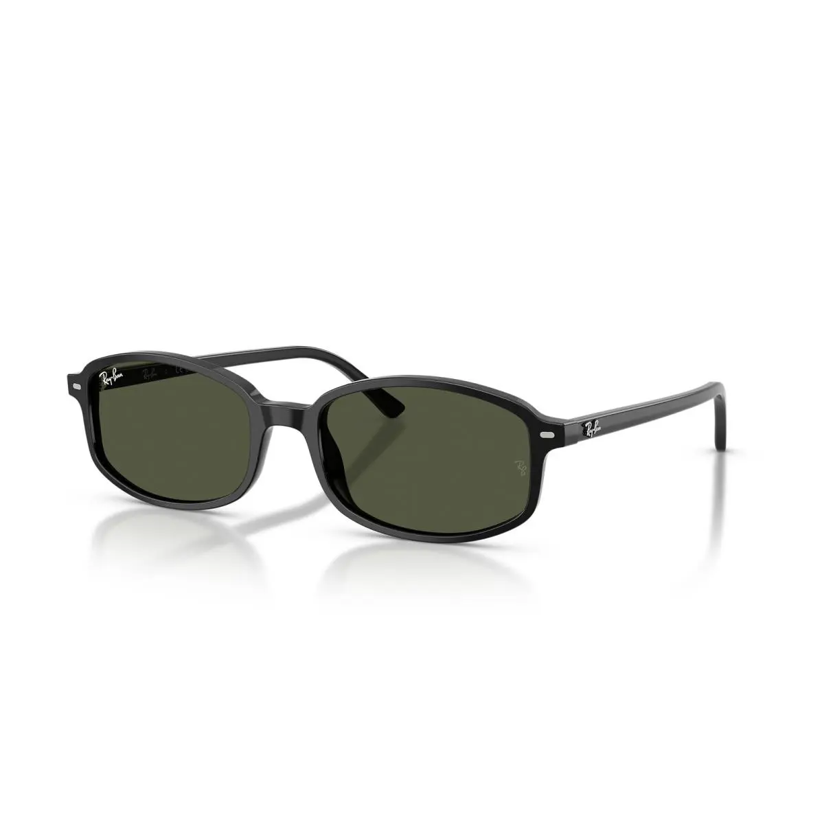 Ray-ban Sam Polished Black/green 56 mm Sunglasses RB2232 901/31 56-19 by Ray-Ban