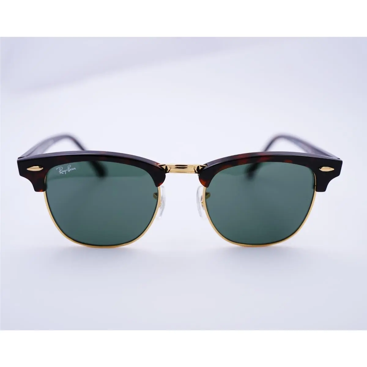 Ray-ban Sunglasses RB3016 Clubmaster Classic Tortoise Frame Green Lens 49mm