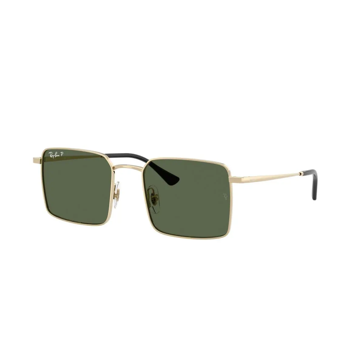 Ray-ban Idan Bio-based Pale Gold/dark Green Polarized 53 mm Sunglasses RB3782