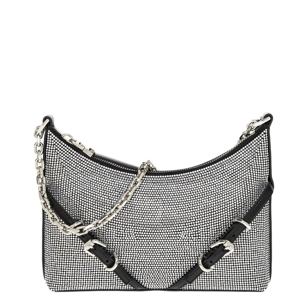Givenchy Voyou Party Leather-trim Crossbody Women`s Black