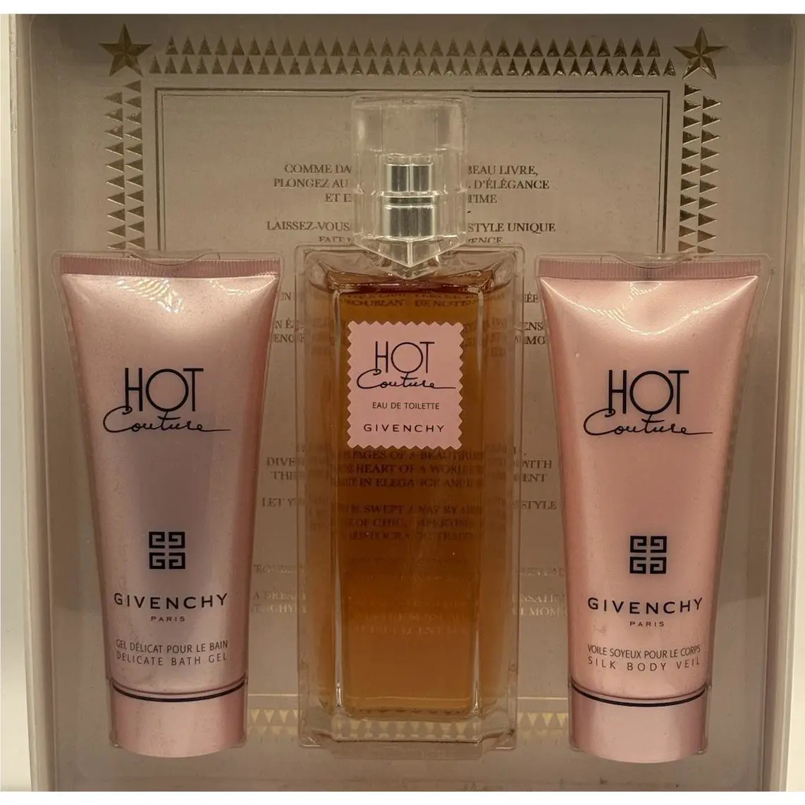 Givenchy Hot Couture Perfume For Women 3 Pcs Gift Set Edt 3.3 Oz