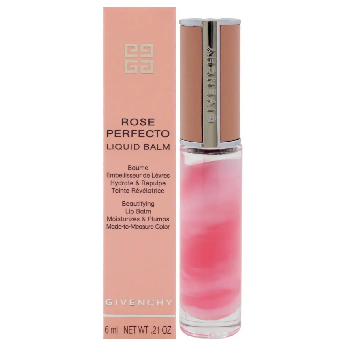 3 Pack Rose Perfecto Liquid Lip Balm - 001 Pink Irresistible by Givenchy- 0.3 oz