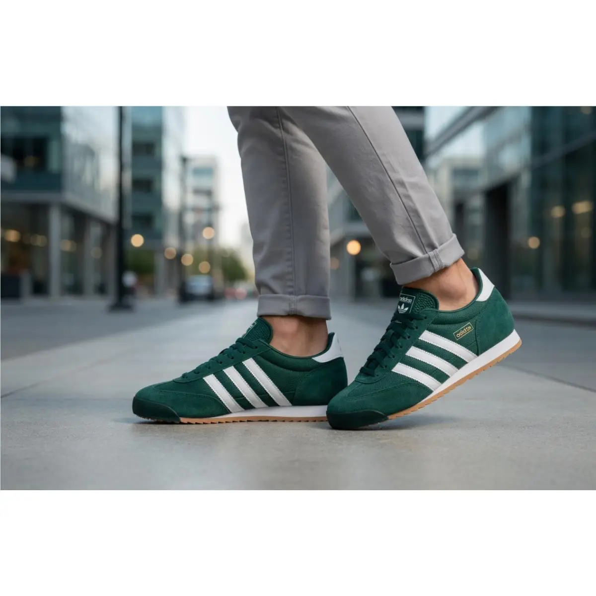 Adidas shoes - Retro-inspired R71 Originals silhouette - Originals silhouette - IH1326 - Green/White 10