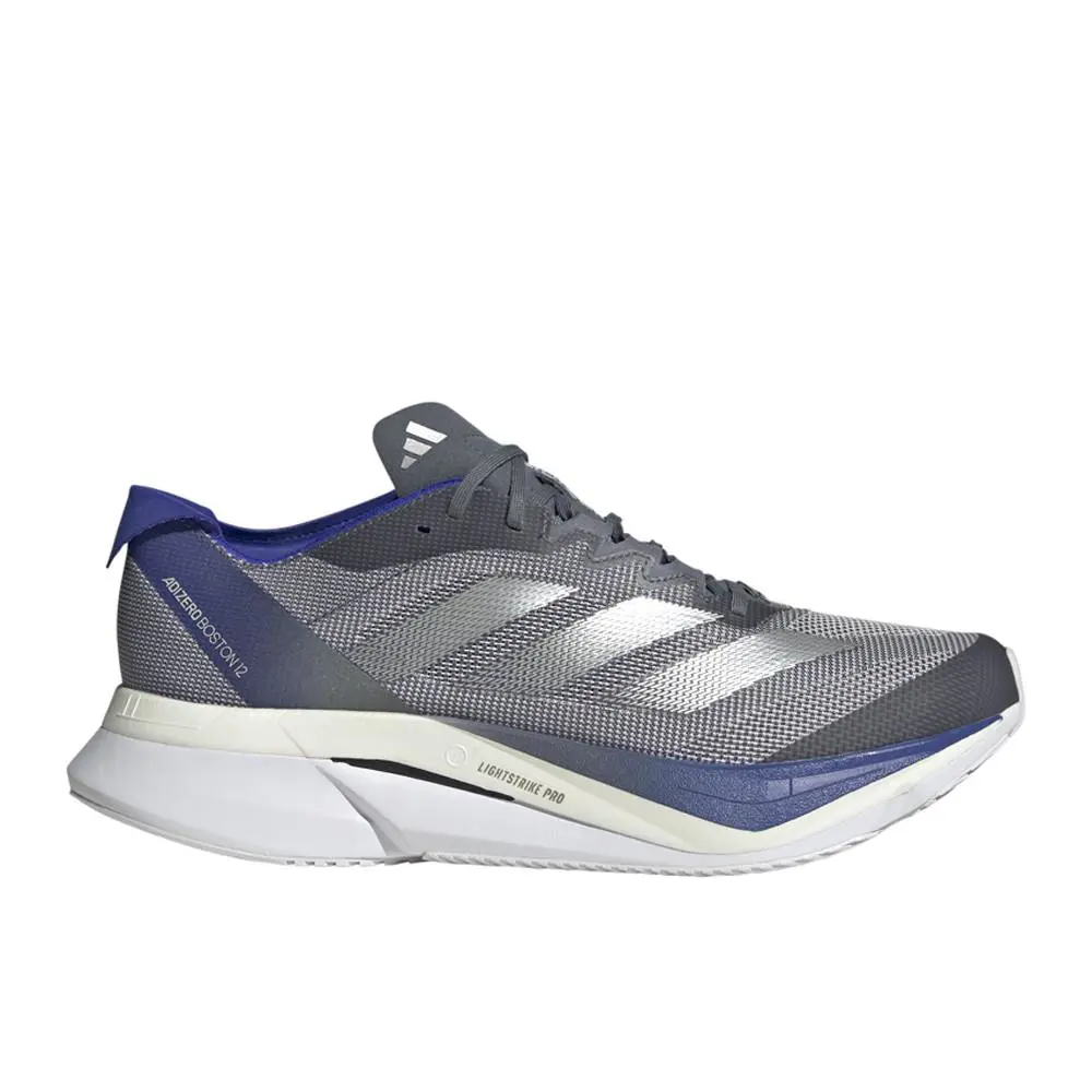 Adidas Adizero Boston 12 Running Mens Grey Silver Sneakers Athletic Shoes JP79