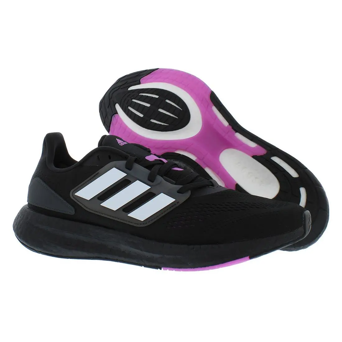 Adidas Pureboost 22 Womens Shoes - Core Black/Cloud White/Semi Pulse Lilac, Main: Black