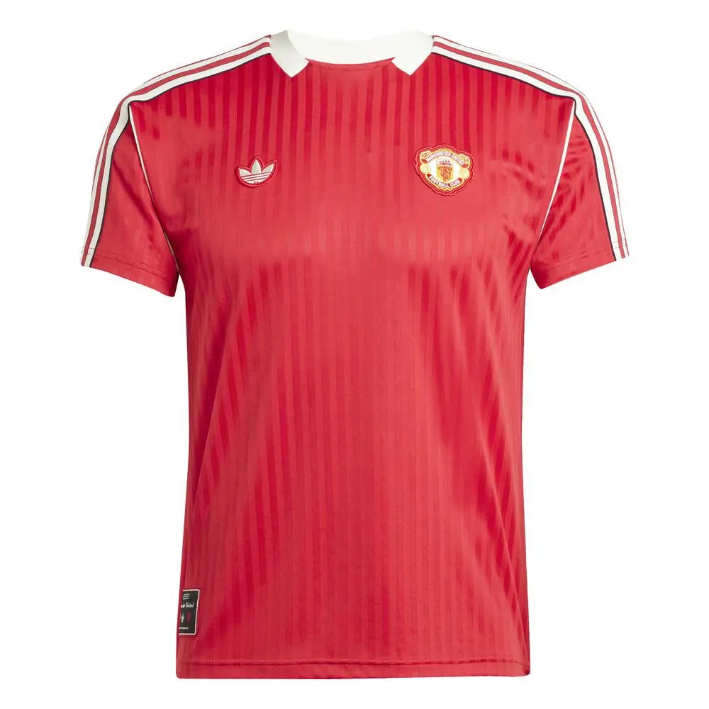 Adidas clothing - adidas Manchester United Terrace Icons Crew Neck Short Sleeve Jer - JF0386 - Red 4