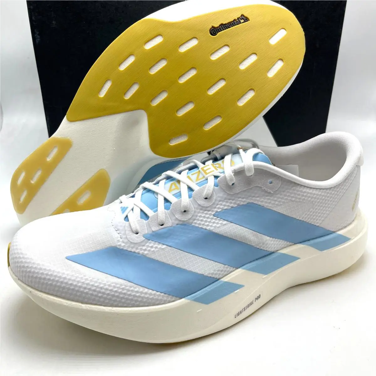Adidas shoes - adidas Adizero - Adizero - JQ4527 - Cloud White/Clear Blue/Matte Gold 5