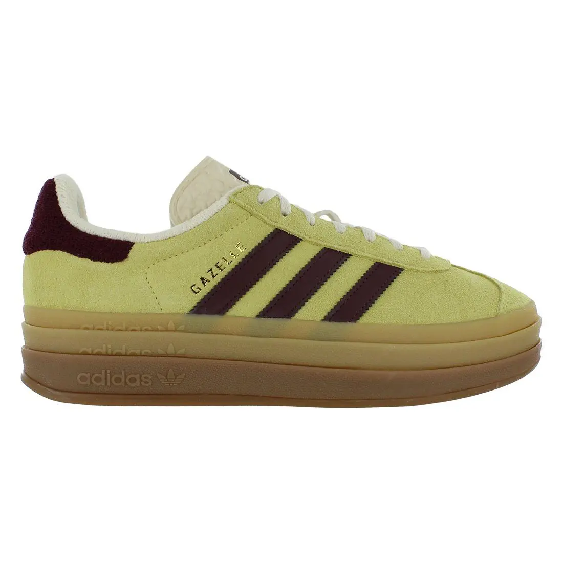 Adidas Gazelle Bold Womens Shoes - Yellow/Burgundy