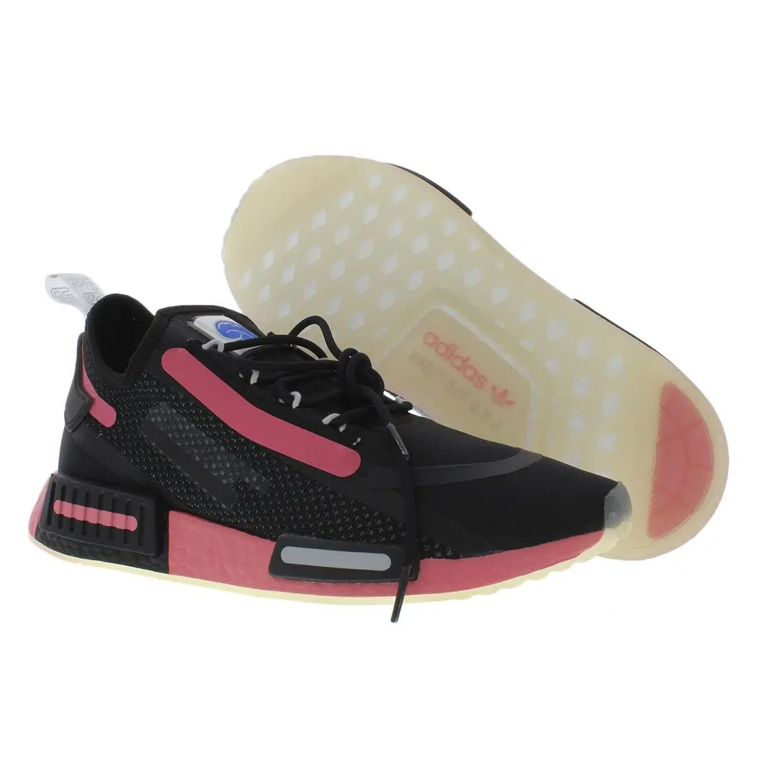 Adidas Nmd R1 Spectoo Womens Shoes - Core Black/Hazy Rose/Grey Two, Main: Black