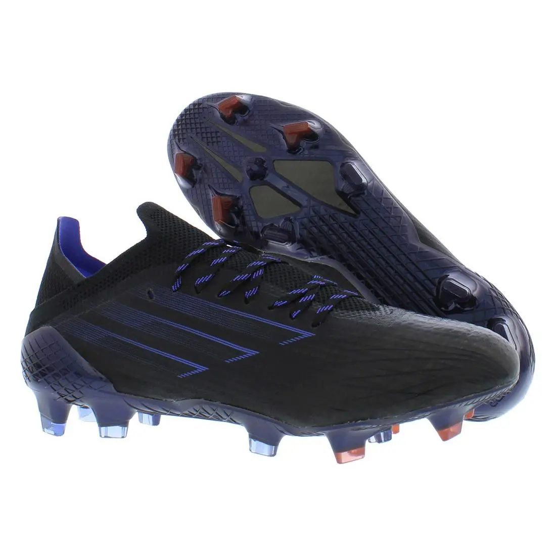 Adidas X Speedflow.1 Firm Ground Unisex Shoes - Core Black/Sonic Ink/Solar Yellow, Main: Black