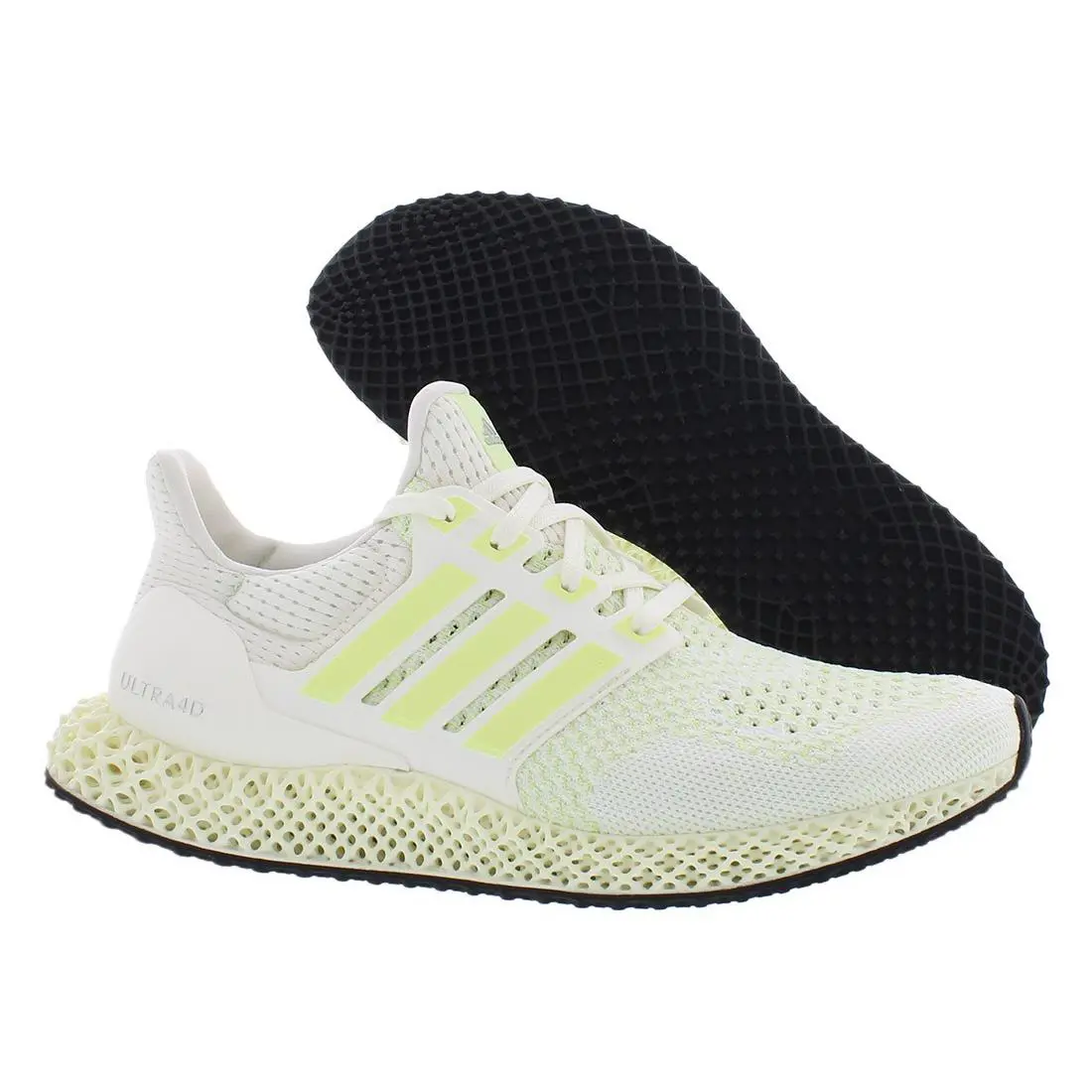 Adidas shoes - Core White/Almost Lime/Silver Metallic, Main: White 4