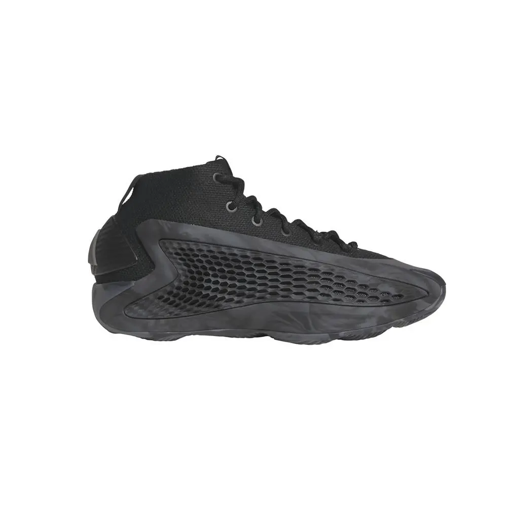 Adidas Anthony Edwards 1 Basketball Youth Boys Black Sneakers Athletic Shoes JI - Black