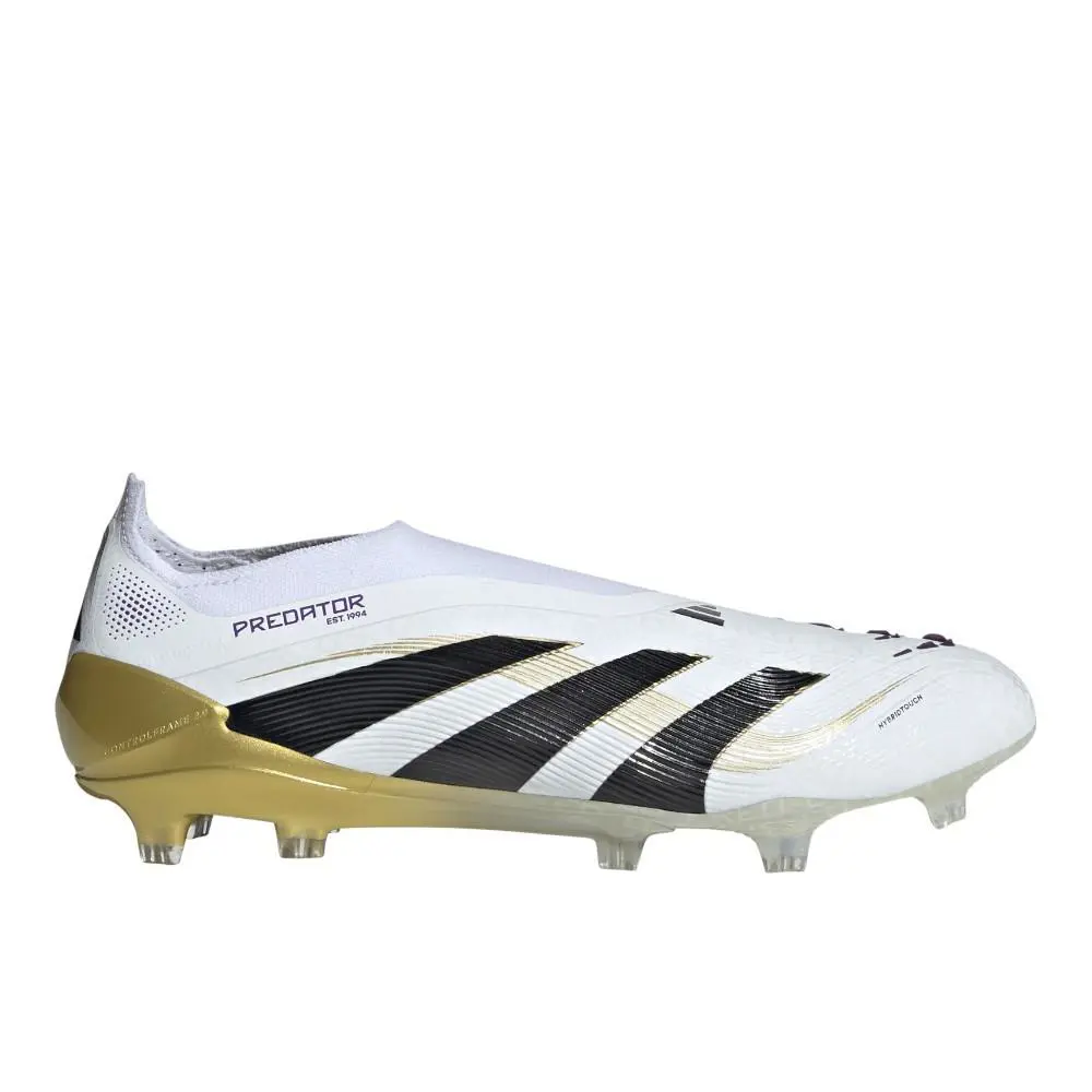 Adidas Predator Elite Laceless Firm Ground Soccer Cleats Mens White Sneakers Ath - White