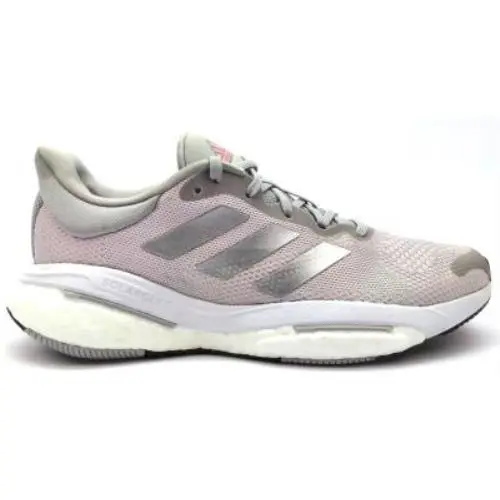 Adidas Women`s Solar Glide 5 Running Shoes Athletic Lace Up Lightweight - Pink/Grey