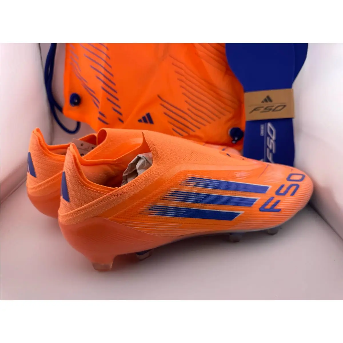 Adidas shoes - adidas F50 Elite LL FG - JH7626 - Beam Orange / Lucid Blue / Cloud White 6