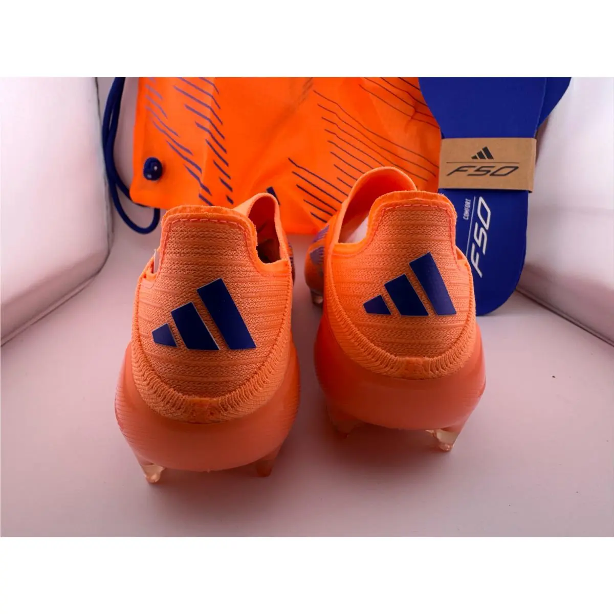 Adidas shoes - adidas F50 Elite LL FG - JH7626 - Beam Orange / Lucid Blue / Cloud White 7