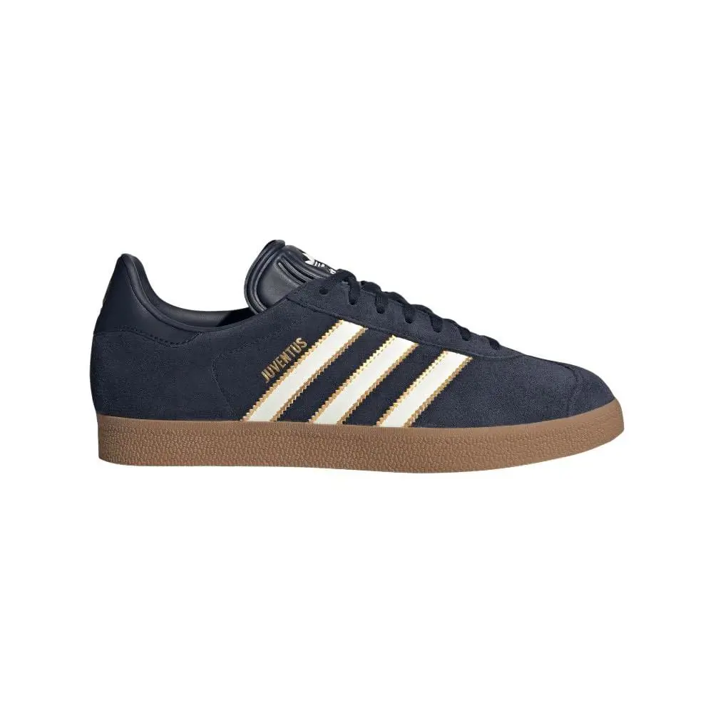 Adidas Mens` Gazelle Juventus Terrace Shoes - Off White/legend Ink/dark Football - Off White/Legend Ink/Football Gold