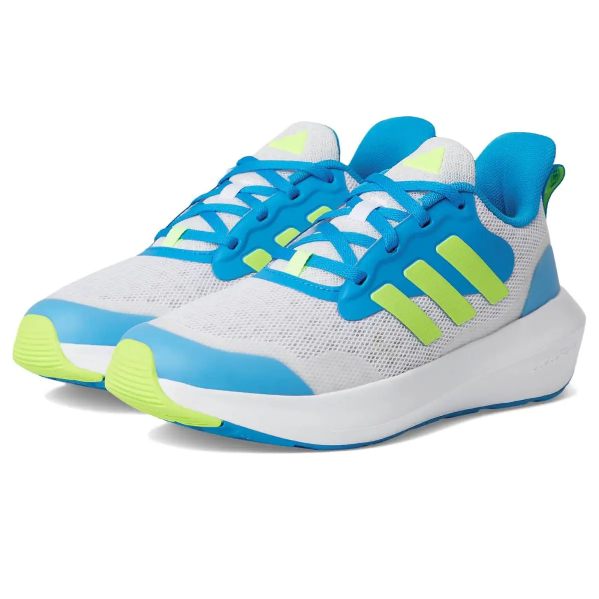 Children Unisex Shoes Adidas Kids Fortarun 3.0 Sportswear Shoes Big Kid - Dash Grey/Lucid Lemon/Solar Blue
