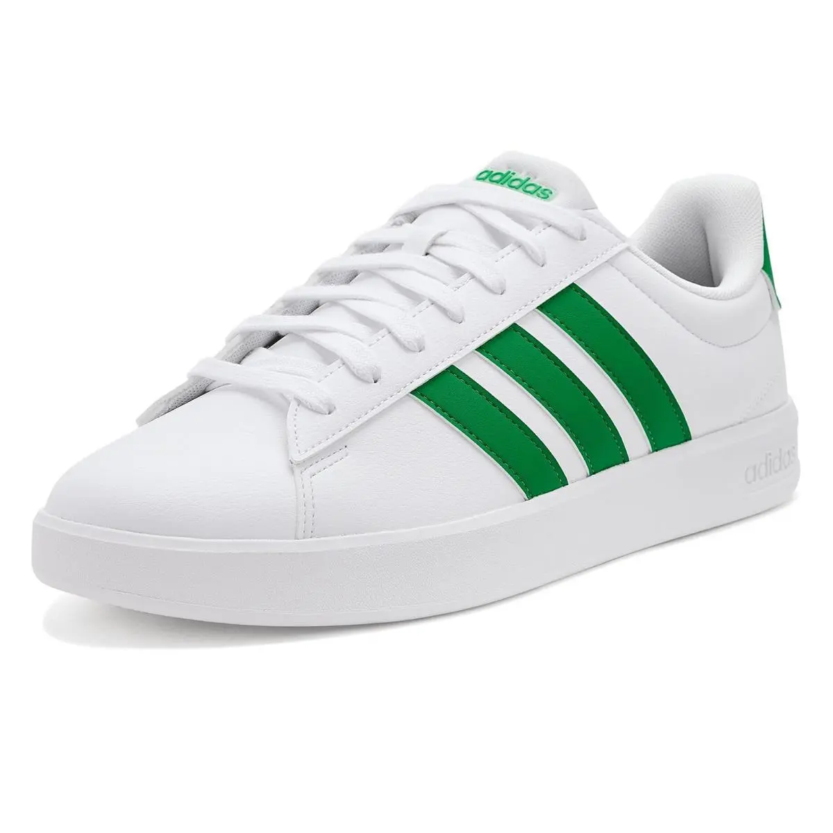 Man`s Sneakers Athletic Shoes  Grand Court White/Green by Adidas