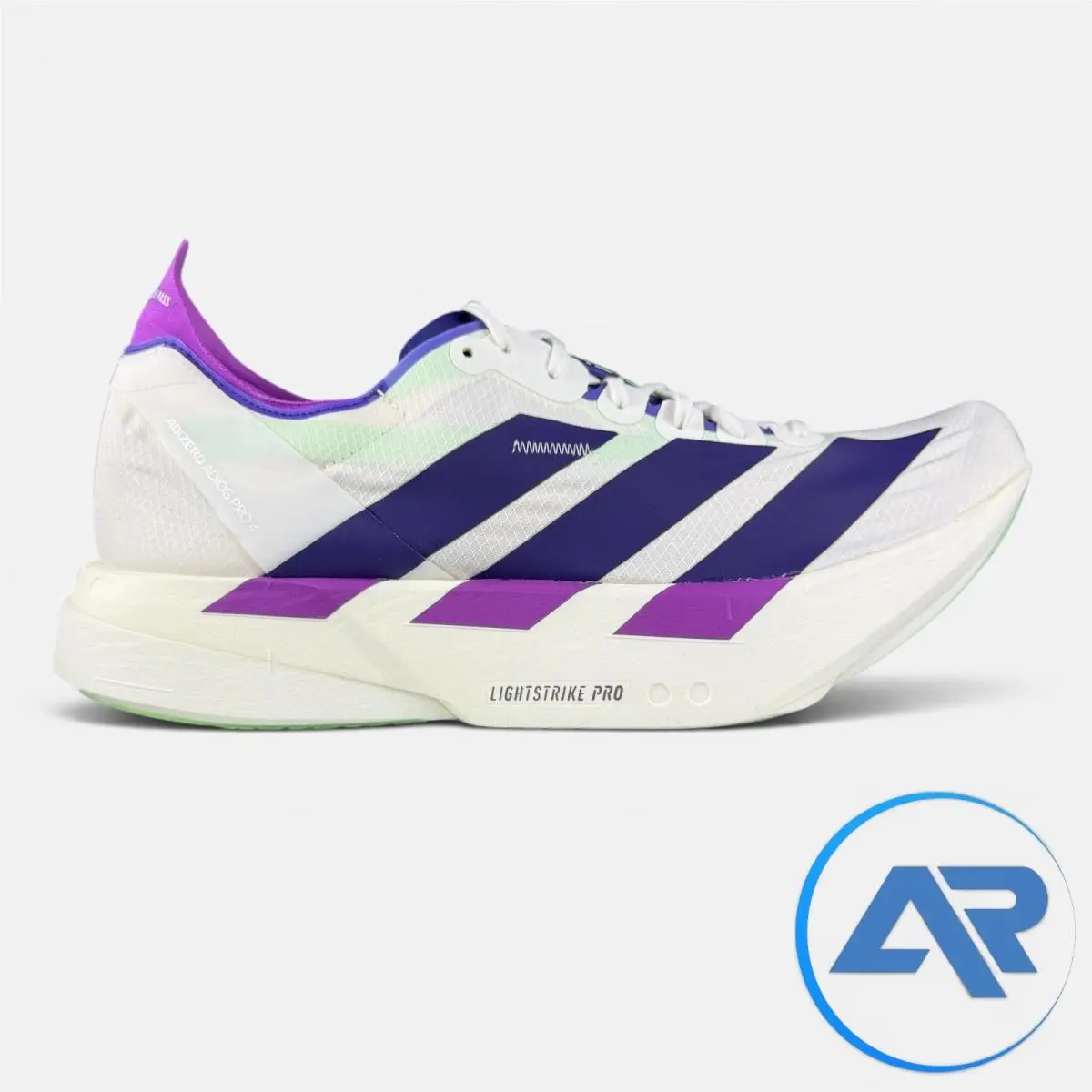 Adidas shoes - adidas Adizero Adios Pro 4 - JR1656 - White, Manufacturer: Core White/Collegiate Purple/Lime Burst 0