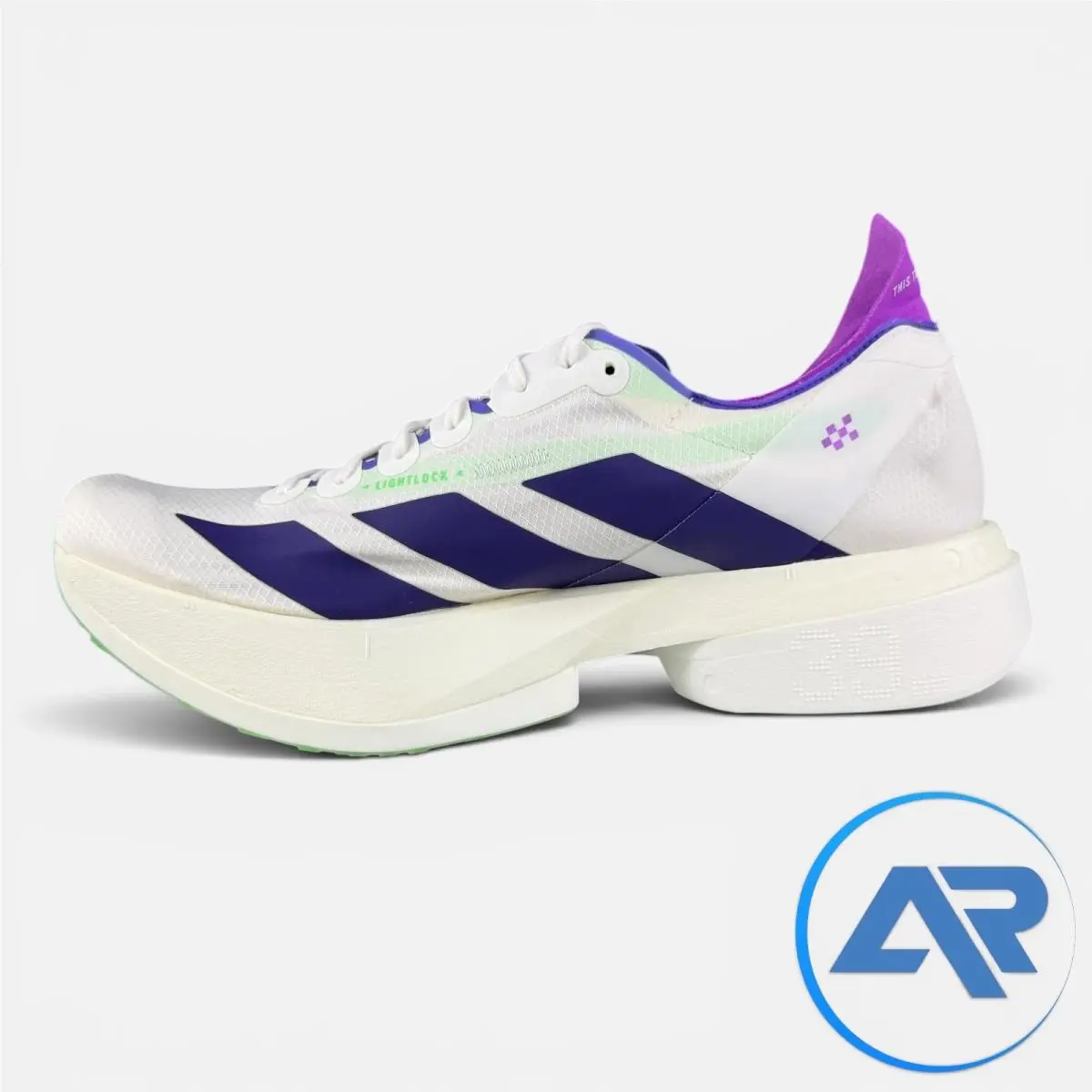 Adidas shoes - adidas Adizero Adios Pro 4 - JR1656 - White, Manufacturer: Core White/Collegiate Purple/Lime Burst 2