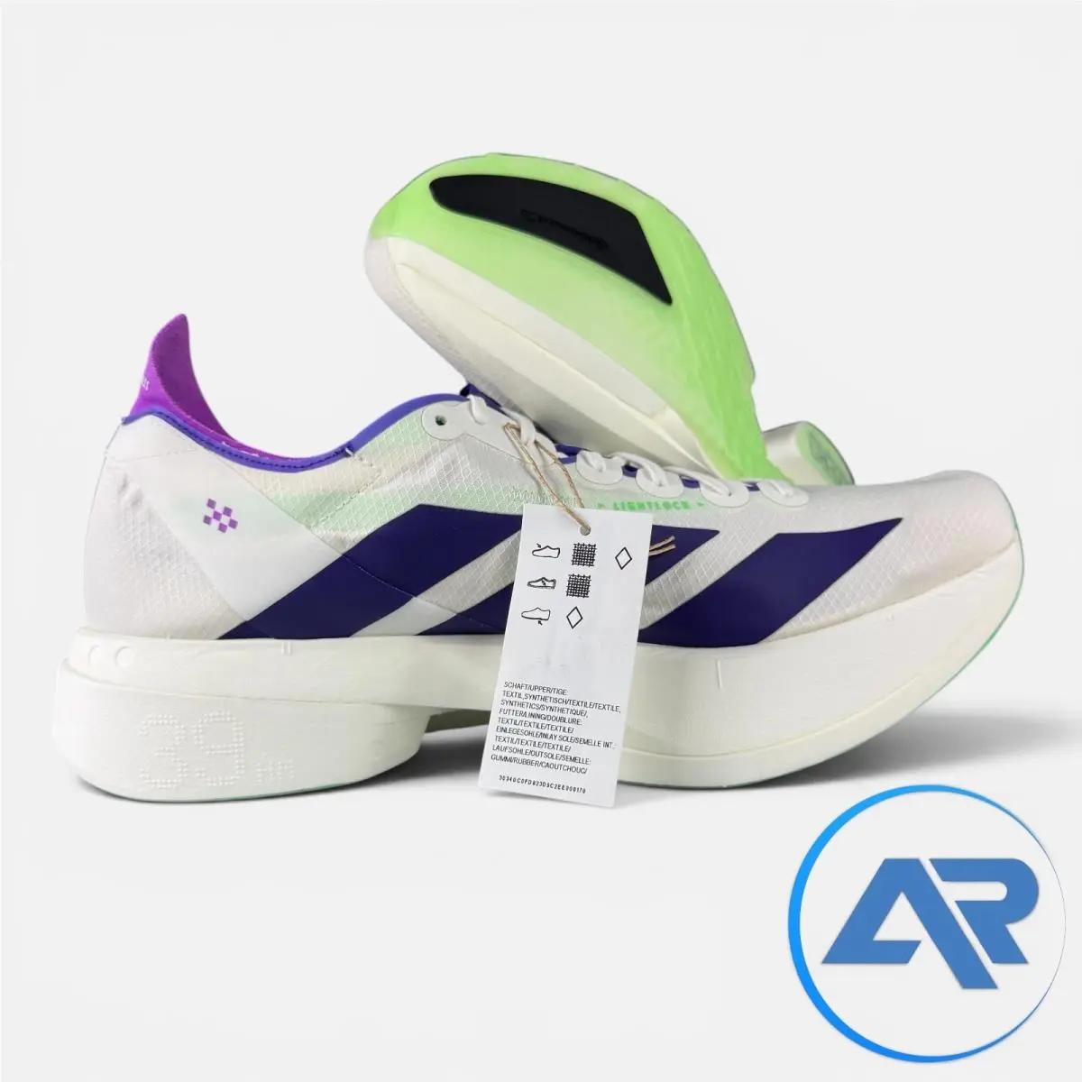 Adidas shoes - adidas Adizero Adios Pro 4 - JR1656 - White, Manufacturer: Core White/Collegiate Purple/Lime Burst 3