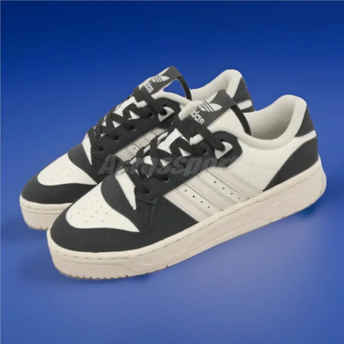 Adidas Rivalry Low Lifestyle Shoes Carbon/talc/cloud White/black ID7560 Size 8.5