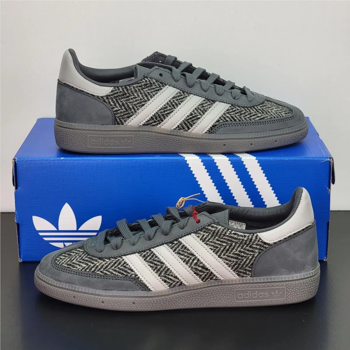 Adidas Handball Spezial Men`s Size 8 Athletic Shoes Gray Casual Sneakers