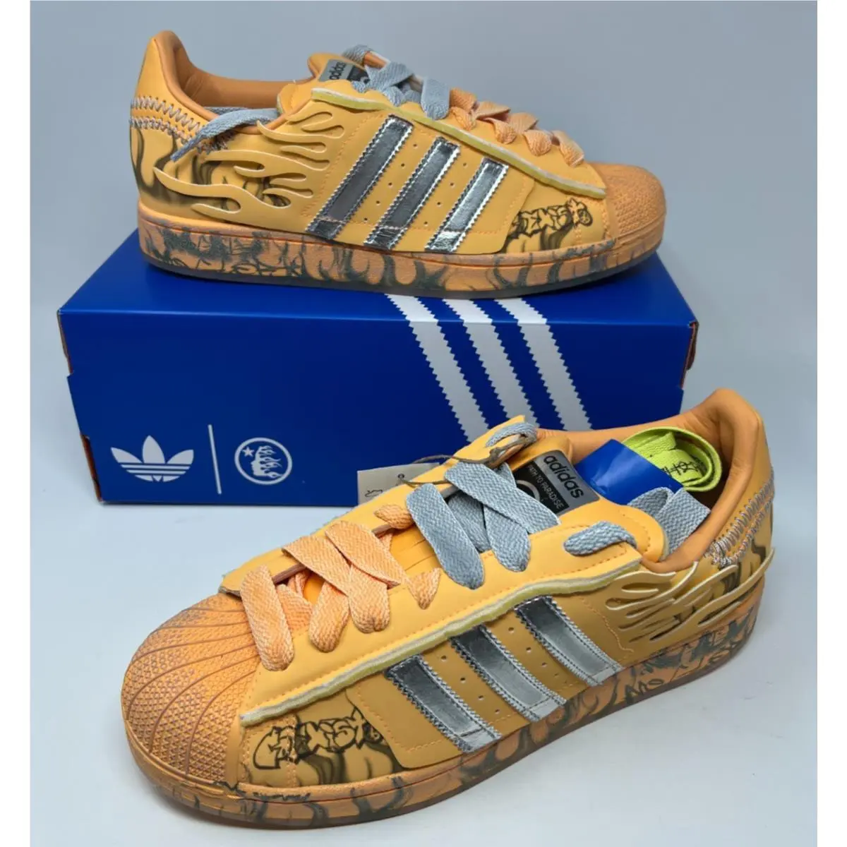 Size 10 - Adidas Superstar x Hellstar Hazy Orange Creamsicle LA1501 IN Hand