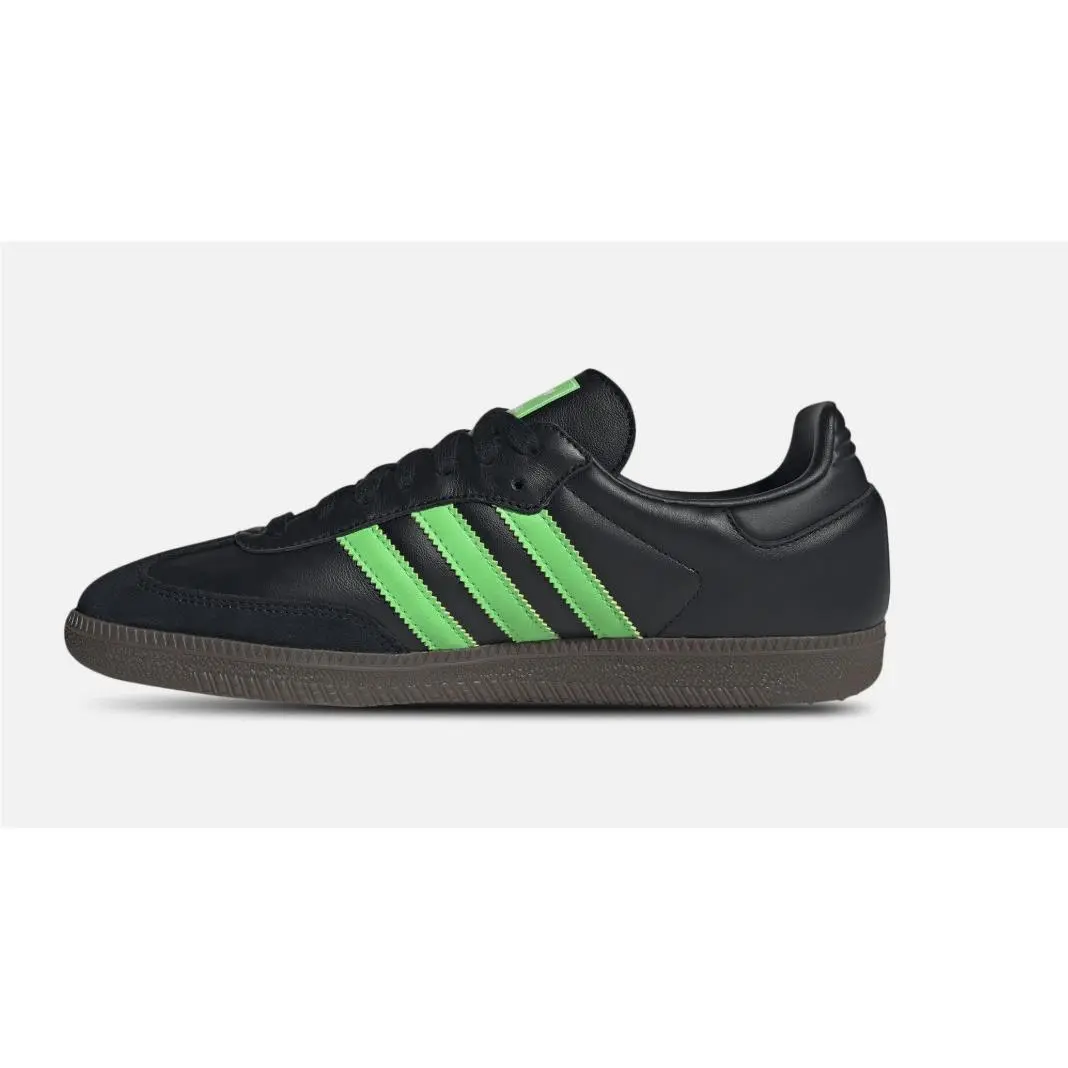 Adidas Samba OG `black Screaming Green` JR0911 Men`s Size 10