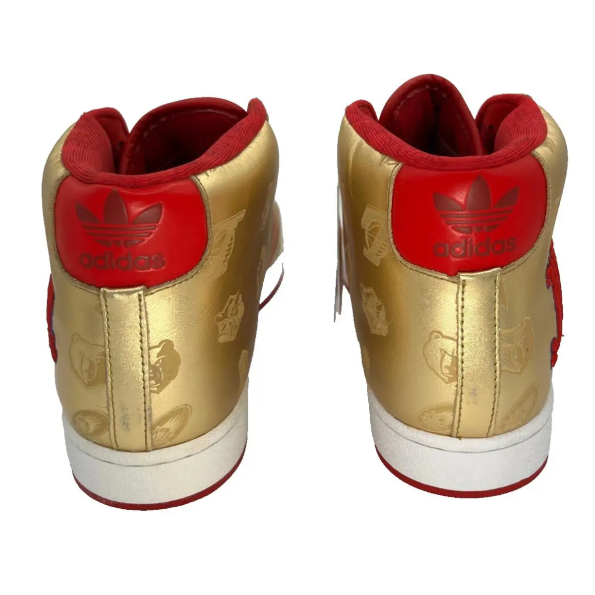 Adidas shoes - ADIDAS PRO MODEL HI NOLA - Vintage collection shoes - GOLD METALLIC/RED/BLUE -U50- 071479 10