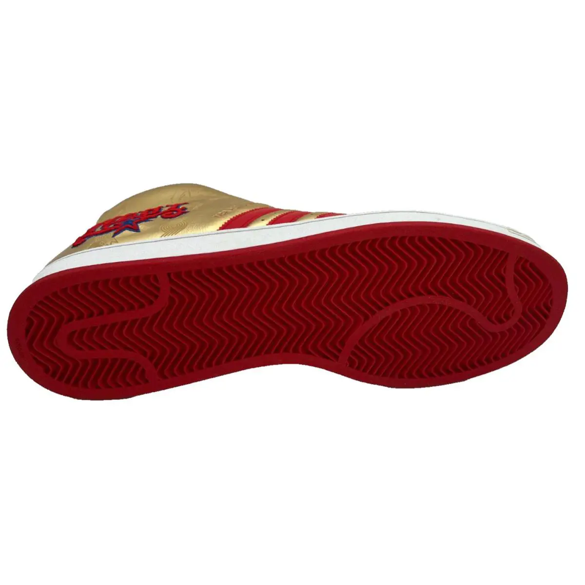 Adidas shoes - ADIDAS PRO MODEL HI NOLA - Vintage collection shoes - GOLD METALLIC/RED/BLUE -U50- 071479 11