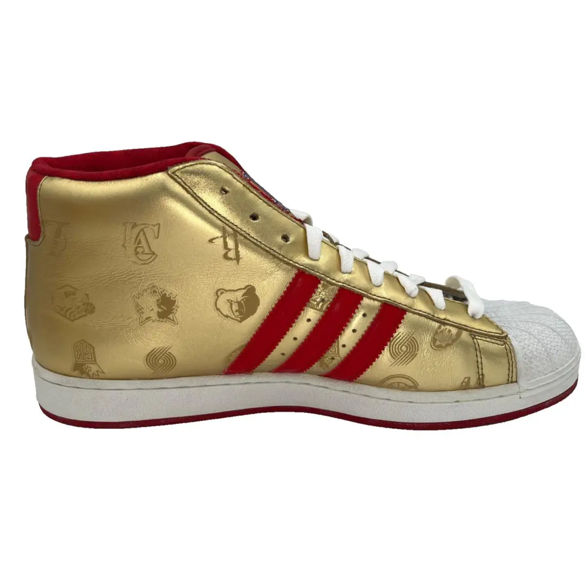 Adidas shoes - ADIDAS PRO MODEL HI NOLA - Vintage collection shoes - GOLD METALLIC/RED/BLUE -U50- 071479 2